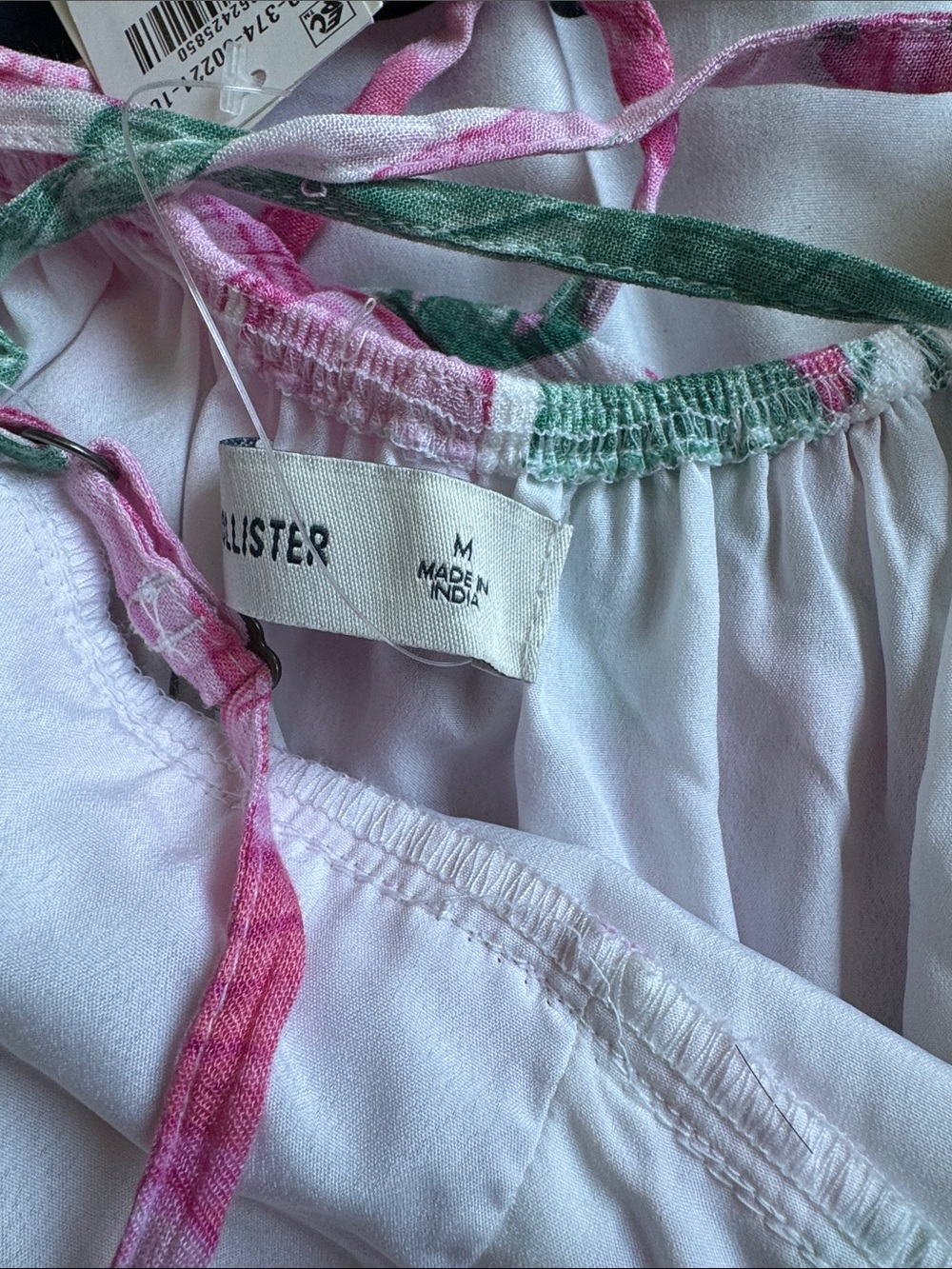 Hollister Pink and Green Floral Ruffle Mini Dress - Picture 3 of 4